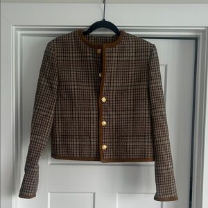 Celine Checkered Tweed Chasseur Jacket